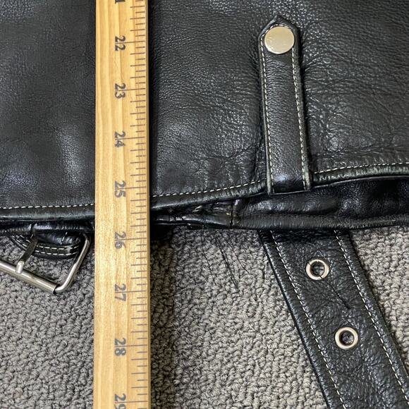 Ripples Jacket Mens Size M Vintage 90s Distressed Leather Punk Motorcycle Heavy - Picture 7 of 9